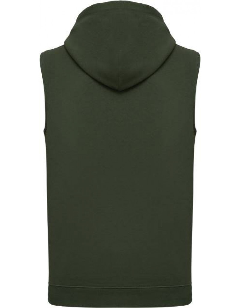 Pulover cu glugă unisex fără mâneci